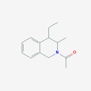 molecular formula C14H19NO B11885861 1-(4-Ethyl-3-methyl-3,4-dihydroisoquinolin-2(1H)-yl)ethanone 