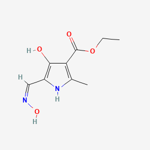 ethyl 4-hydroxy-5-[(hydroxyimino)methyl]-2-methyl-1H-pyrrole-3-carboxylate