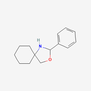 molecular formula C14H19NO B11885898 2-Phenyl-3-oxa-1-azaspiro[4.5]decane CAS No. 101113-92-2