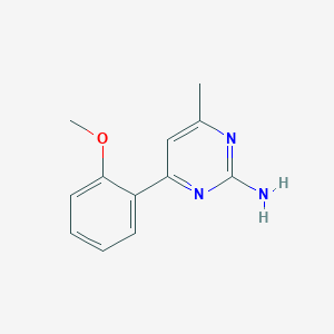 molecular formula C12H13N3O B11885906 4-(2-Methoxyphenyl)-6-methylpyrimidin-2-amine 