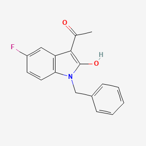 1-(1-benzyl-5-fluoro-2-hydroxy-1H-indol-3-yl)ethanone