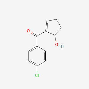 molecular formula C12H11ClO2 B11885939 (4-Chlorophenyl)(5-hydroxycyclopent-1-en-1-yl)methanone CAS No. 88738-08-3