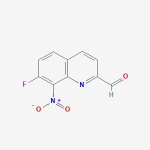 7-Fluoro-8-nitroquinoline-2-carbaldehyde