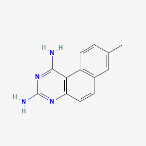 molecular formula C13H12N4 B11885972 8-Methylbenzo[f]quinazoline-1,3-diamine CAS No. 37521-47-4