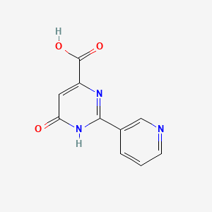 molecular formula C10H7N3O3 B11886004 6-Oxo-2-(pyridin-3-yl)-1,6-dihydropyrimidine-4-carboxylic acid CAS No. 84660-10-6