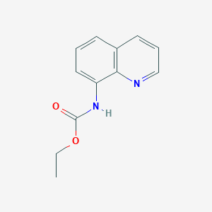 molecular formula C12H12N2O2 B11886033 Carbamic acid, 8-quinolinyl-, ethyl ester CAS No. 23862-75-1