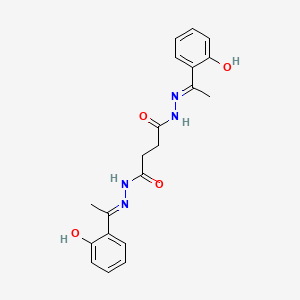 molecular formula C20H22N4O4 B1188606 N'1,N'4-bis[1-(2-hydroxyphenyl)ethylidene]succinohydrazide 