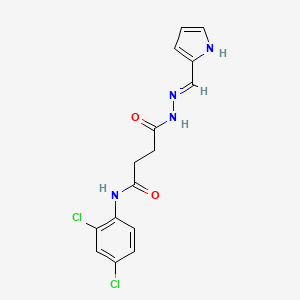 N-(2,4-dichlorophenyl)-4-oxo-4-[2-(1H-pyrrol-2-ylmethylene)hydrazino]butanamide