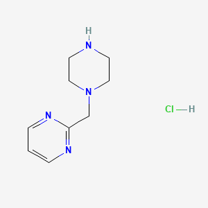 molecular formula C9H15ClN4 B11886212 2-(Piperazin-1-ylmethyl)pyrimidine hydrochloride 