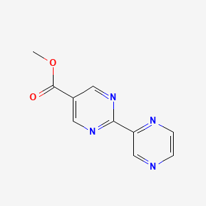 molecular formula C10H8N4O2 B11886279 Methyl 2-(pyrazin-2-YL)pyrimidine-5-carboxylate 