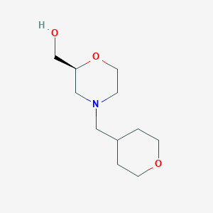 molecular formula C11H21NO3 B11886323 (S)-(4-((tetrahydro-2H-pyran-4-yl)methyl)morpholin-2-yl)methanol 