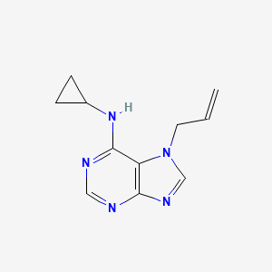 molecular formula C11H13N5 B11886337 N-Cyclopropyl-7-(prop-2-en-1-yl)-7H-purin-6-amine CAS No. 648881-73-6