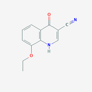 molecular formula C12H10N2O2 B11886341 3-Quinolinecarbonitrile, 8-ethoxy-4-hydroxy- CAS No. 61338-29-2