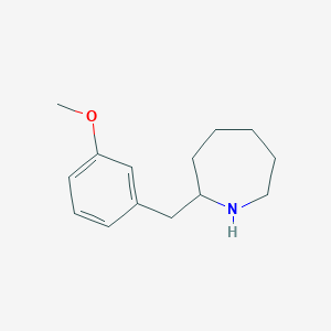 molecular formula C14H21NO B11886384 2-[(3-Methoxyphenyl)methyl]azepane CAS No. 68841-07-6