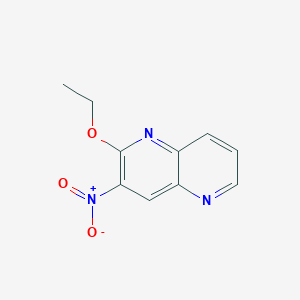 molecular formula C10H9N3O3 B11886400 2-Ethoxy-3-nitro-1,5-naphthyridine CAS No. 74919-32-7