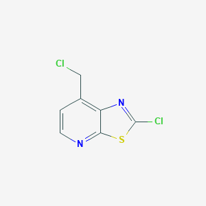 molecular formula C7H4Cl2N2S B11886401 2-Chloro-7-(chloromethyl)thiazolo[5,4-b]pyridine 