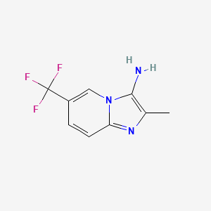 molecular formula C9H8F3N3 B11886421 2-Methyl-6-(trifluoromethyl)imidazo[1,2-a]pyridin-3-amine 