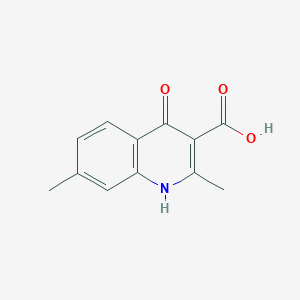 molecular formula C12H11NO3 B11886422 2,7-Dimethyl-4-oxo-1,4-dihydroquinoline-3-carboxylic acid CAS No. 860206-40-2