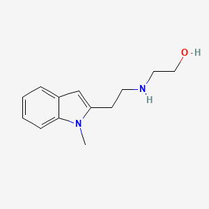 molecular formula C13H18N2O B11886467 2-((2-(1-Methyl-1H-indol-2-yl)ethyl)amino)ethanol 