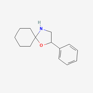 molecular formula C14H19NO B11886493 1-Oxa-4-azaspiro[4.5]decane, 2-phenyl- CAS No. 78558-40-4