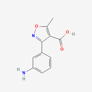 3-(3-Aminophenyl)-5-methyl-1,2-oxazole-4-carboxylic acid