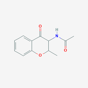 molecular formula C12H13NO3 B11886515 Acetamide, N-(3,4-dihydro-2-methyl-4-oxo-2H-1-benzopyran-3-yl)- CAS No. 54444-47-2