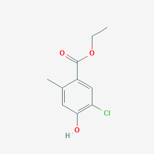 molecular formula C10H11ClO3 B11886522 Ethyl 5-chloro-4-hydroxy-2-methylbenzoate 