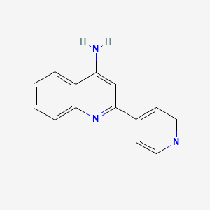 molecular formula C14H11N3 B11886531 2-(Pyridin-4-yl)quinolin-4-amine CAS No. 65197-41-3