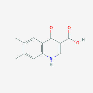 molecular formula C12H11NO3 B11886582 4-Hydroxy-6,7-dimethylquinoline-3-carboxylic acid CAS No. 26893-24-3