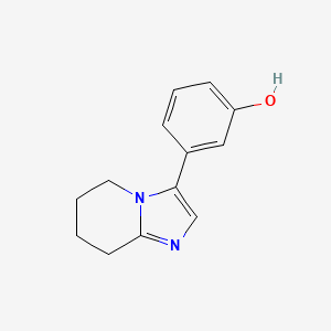 molecular formula C13H14N2O B11886609 3-(5,6,7,8-Tetrahydroimidazo[1,2-a]pyridin-3-yl)phenol 