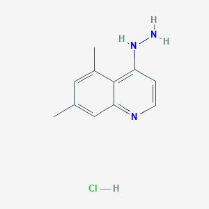 molecular formula C11H14ClN3 B11886625 5,7-Dimethyl-4-hydrazinoquinoline hydrochloride CAS No. 1171611-01-0