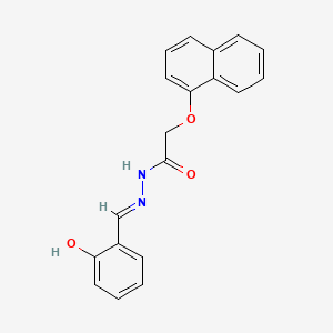 molecular formula C19H16N2O3 B1188663 N'-(2-hydroxybenzylidene)-2-(1-naphthyloxy)acetohydrazide 