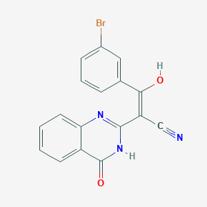 (2Z)-3-(3-bromophenyl)-2-(4-hydroxyquinazolin-2(1H)-ylidene)-3-oxopropanenitrile