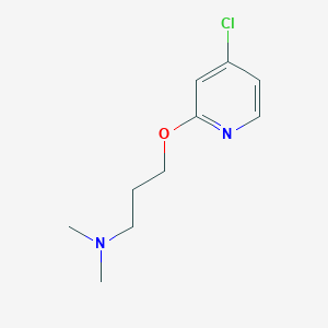 molecular formula C10H15ClN2O B11886641 3-((4-Chloropyridin-2-yl)oxy)-N,N-dimethylpropan-1-amine CAS No. 1346708-22-2