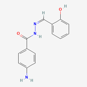 molecular formula C14H13N3O2 B1188665 Salicylaldehyde 4-aminobenzoyl hydrazone 