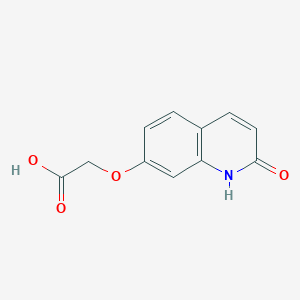 molecular formula C11H9NO4 B11886685 2-((2-Oxo-1,2-dihydroquinolin-7-yl)oxy)acetic acid 