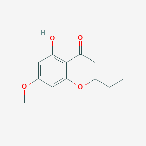 molecular formula C12H12O4 B11886687 2-Ethyl-5-hydroxy-7-methoxy-4H-1-benzopyran-4-one CAS No. 606124-23-6