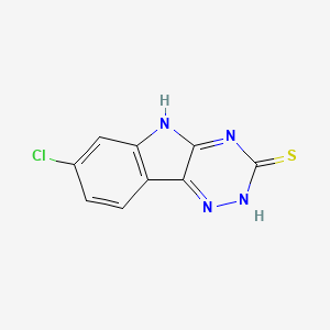 molecular formula C9H5ClN4S B1188670 7-chloro-2,5-dihydro-3H-[1,2,4]triazino[5,6-b]indole-3-thione 