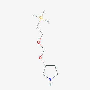 molecular formula C10H23NO2Si B11886716 3-((2-(Trimethylsilyl)ethoxy)methoxy)pyrrolidine 