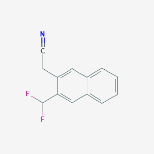 molecular formula C13H9F2N B11886734 2-(Difluoromethyl)naphthalene-3-acetonitrile 