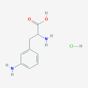 molecular formula C9H13ClN2O2 B11886741 2-Amino-3-(3-aminophenyl)propanoic acid hydrochloride CAS No. 7284-43-7