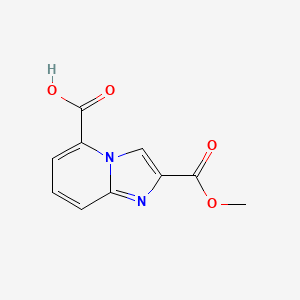 molecular formula C10H8N2O4 B11886806 2-(Methoxycarbonyl)imidazo[1,2-a]pyridine-5-carboxylic acid 