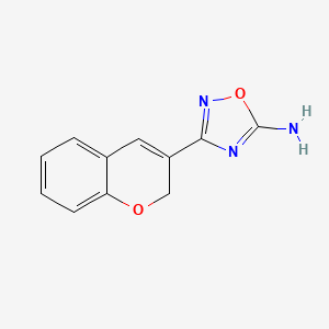 molecular formula C11H9N3O2 B11886824 3-(2H-Chromen-3-yl)-1,2,4-oxadiazol-5-amine 