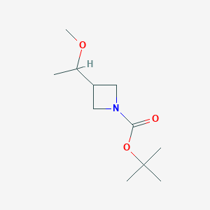 molecular formula C11H21NO3 B11886831 tert-Butyl 3-(1-methoxyethyl)azetidine-1-carboxylate 