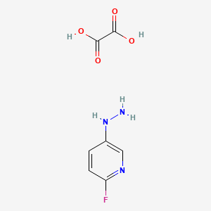 molecular formula C7H8FN3O4 B11886861 2-Fluoro-5-hydrazinylpyridine oxalate 