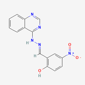molecular formula C15H11N5O3 B1188688 2-Hydroxy-5-nitrobenzaldehyde 4-quinazolinylhydrazone 