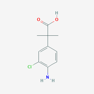 molecular formula C10H12ClNO2 B11886881 2-(4-Amino-3-chlorophenyl)-2-methylpropanoic acid 