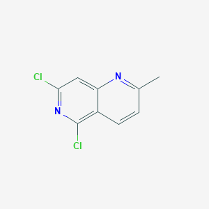 molecular formula C9H6Cl2N2 B11886905 5,7-Dichloro-2-methyl-1,6-naphthyridine 