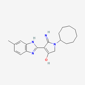 5-amino-1-cyclooctyl-4-(6-methyl-1H-benzimidazol-2-yl)-1,2-dihydro-3H-pyrrol-3-one