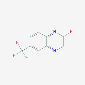 molecular formula C9H4F4N2 B11886932 2-Fluoro-6-(trifluoromethyl)quinoxaline CAS No. 112080-08-7